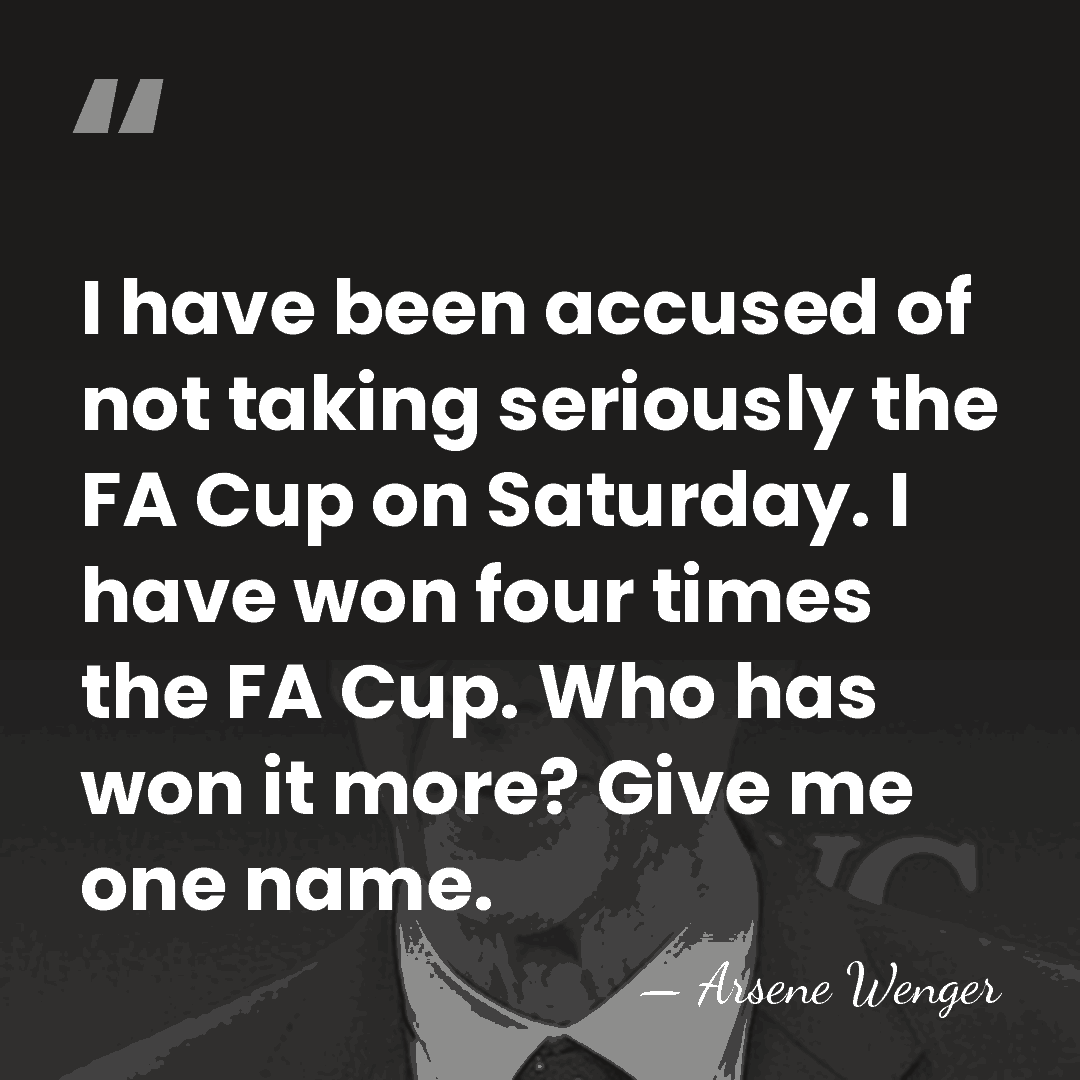 I have been accused of not taking seriously the FA Cup on&hellip; - Arsene Wenger