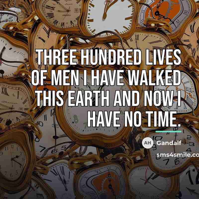 “Three hundred lives of men I have walked this earth…” quote by Gandalf