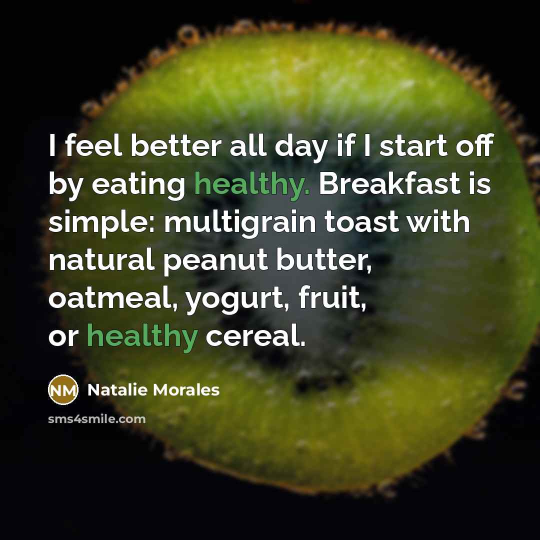 “I feel better all day if I start off by…” quote by Natalie Morales