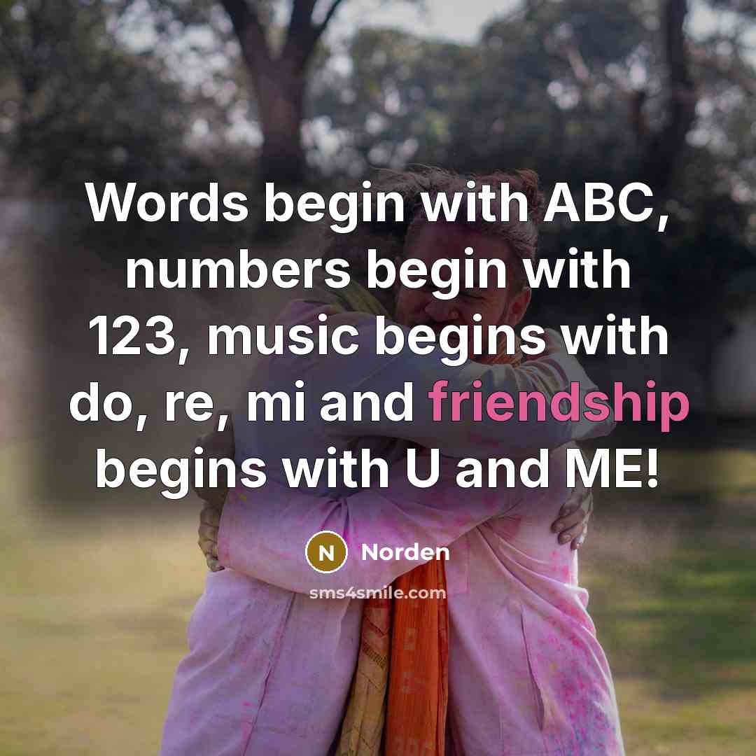 “Words begin with ABC, numbers begin with 123, music begins…” quote by Norden