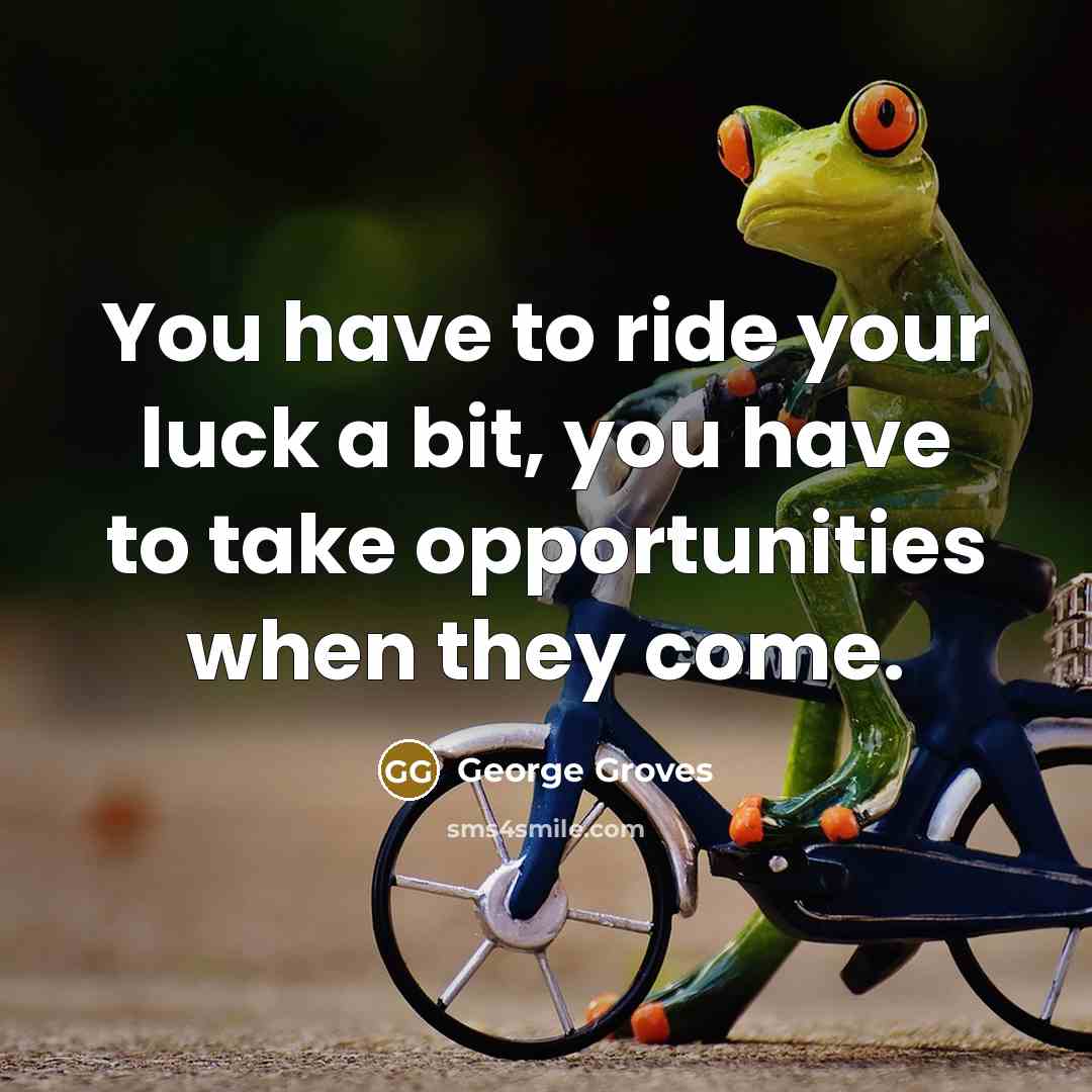 “You have to ride your luck a bit, you have…” quote by George Groves