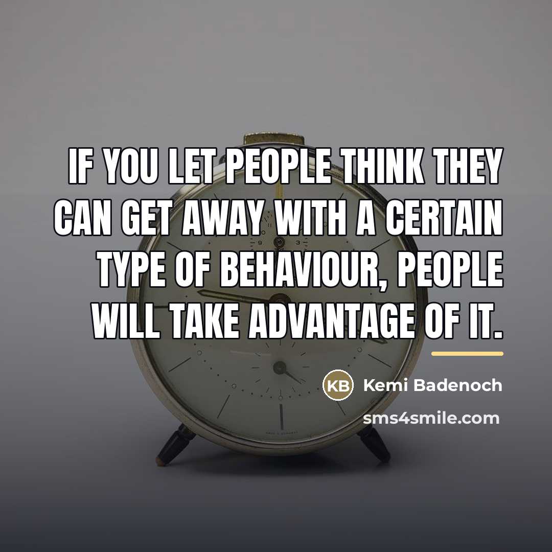 “If you let people think they can get away with…” quote by Kemi Badenoch