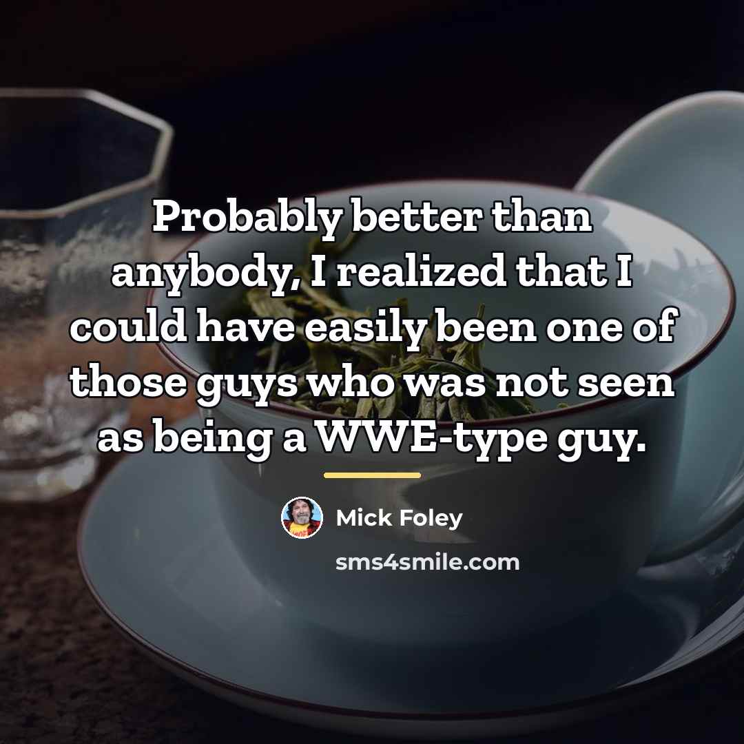 “Probably better than anybody, I realized that I could have…” quote by Mick Foley