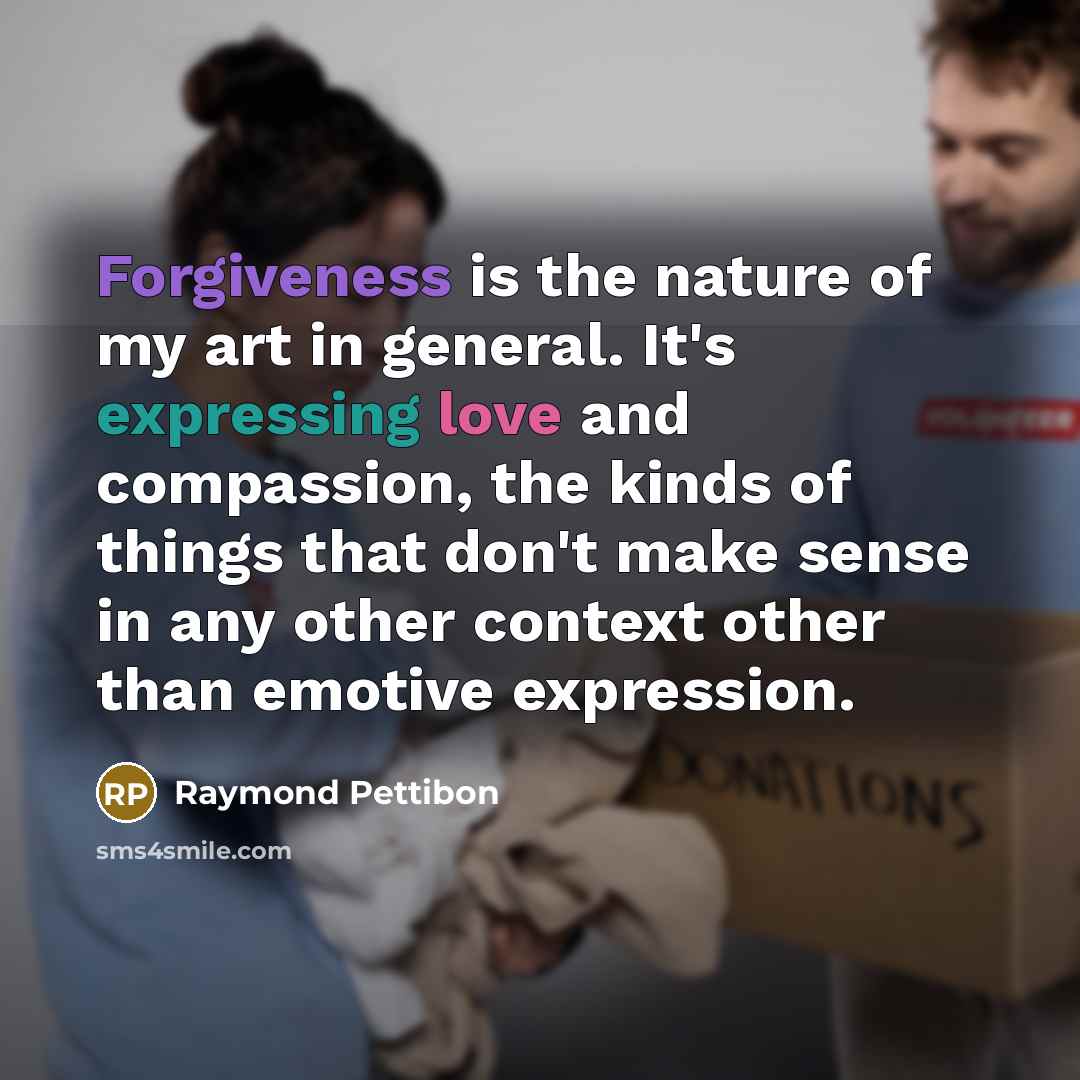 “Forgiveness is the nature of my art in general. It's…” quote by Raymond Pettibon