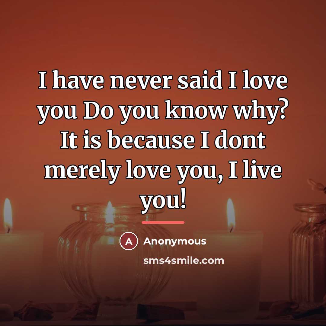 “I have never said I love you Do you know…” quote by Anonymous
