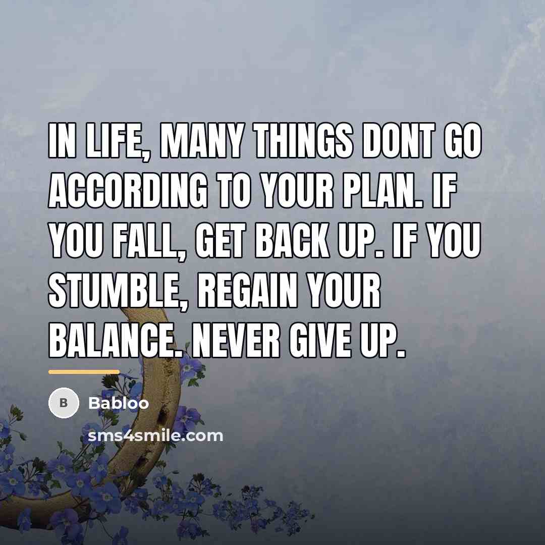 “In life, many things dont go according to your plan.…” quote by Babloo