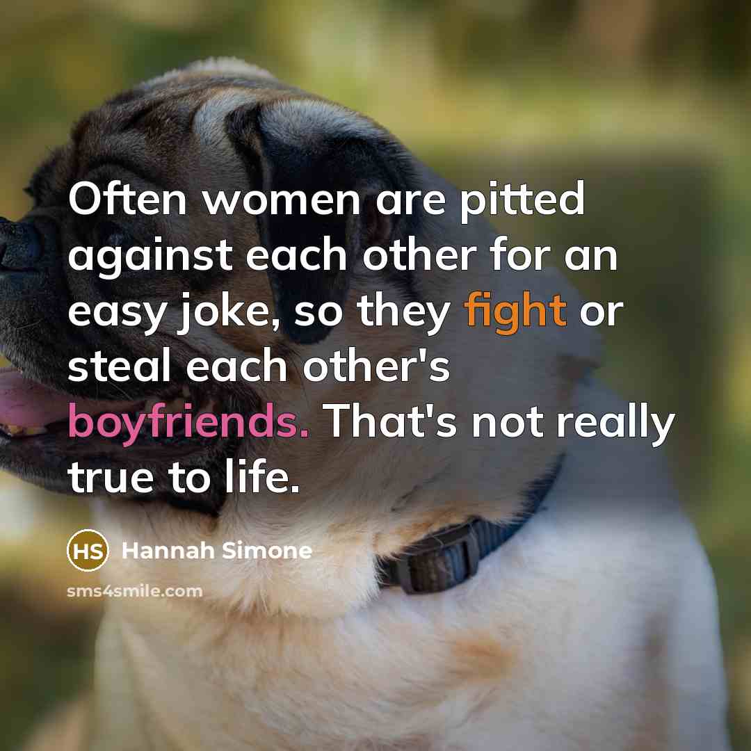 “Often women are pitted against each other for an easy…” quote by Hannah Simone