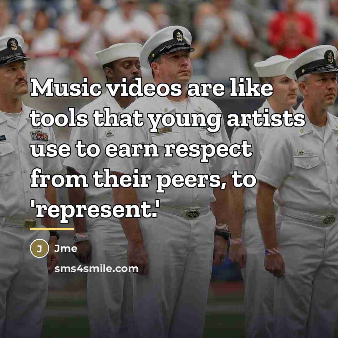 “Music videos are like tools that young artists use to…” quote by Jme