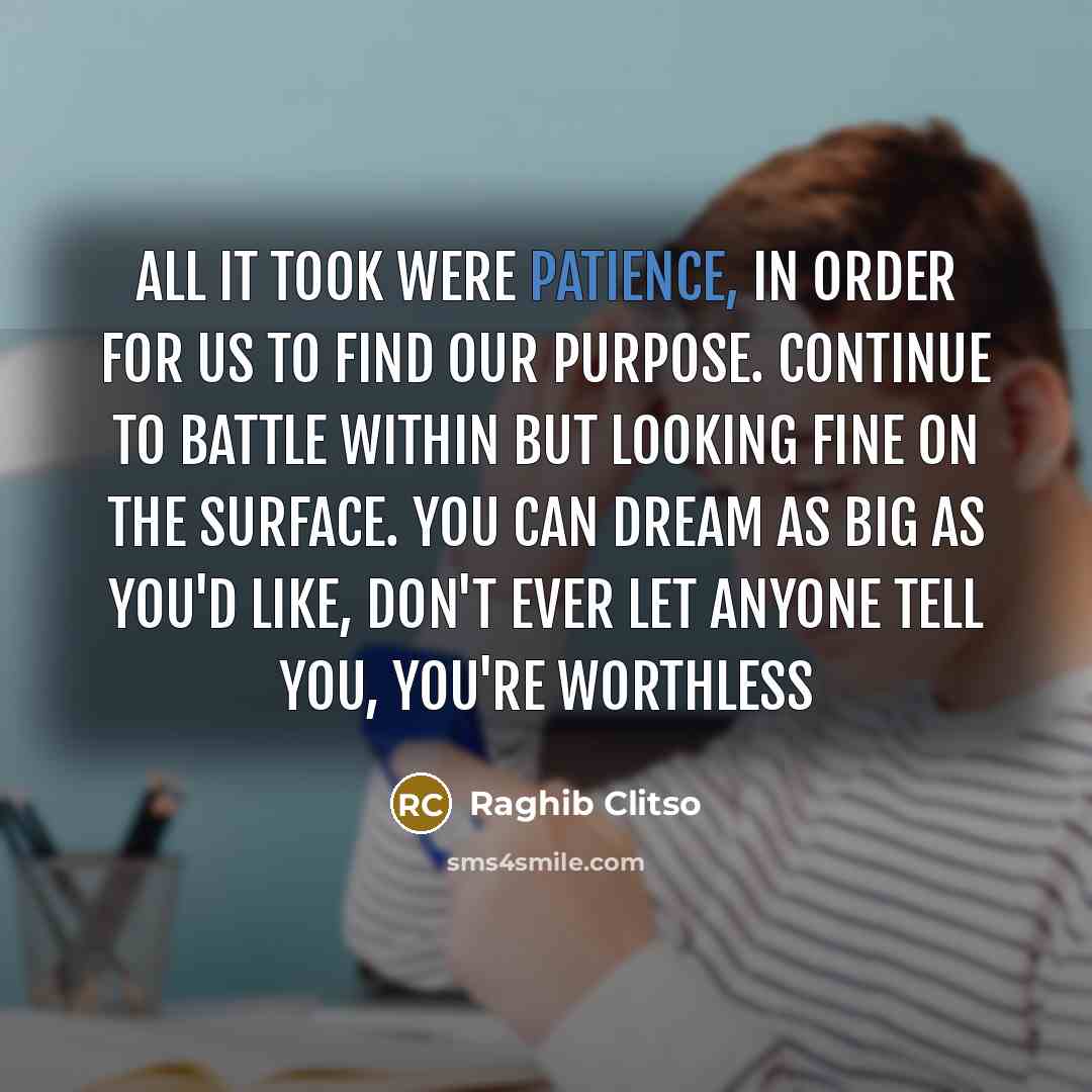 “All it took were patience, in order for us to…” quote by Raghib Clitso