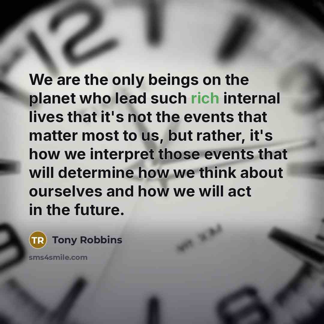 “We are the only beings on the planet who lead…” quote by Tony Robbins