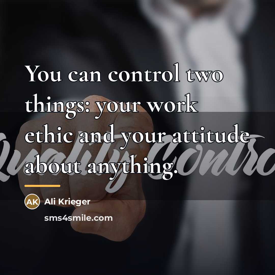 “You can control two things: your work ethic and your…” quote by Ali Krieger