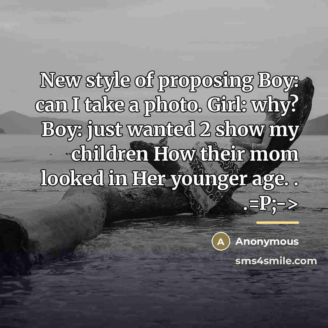 “New style of proposing Boy: can I take a photo.…” quote by Anonymous