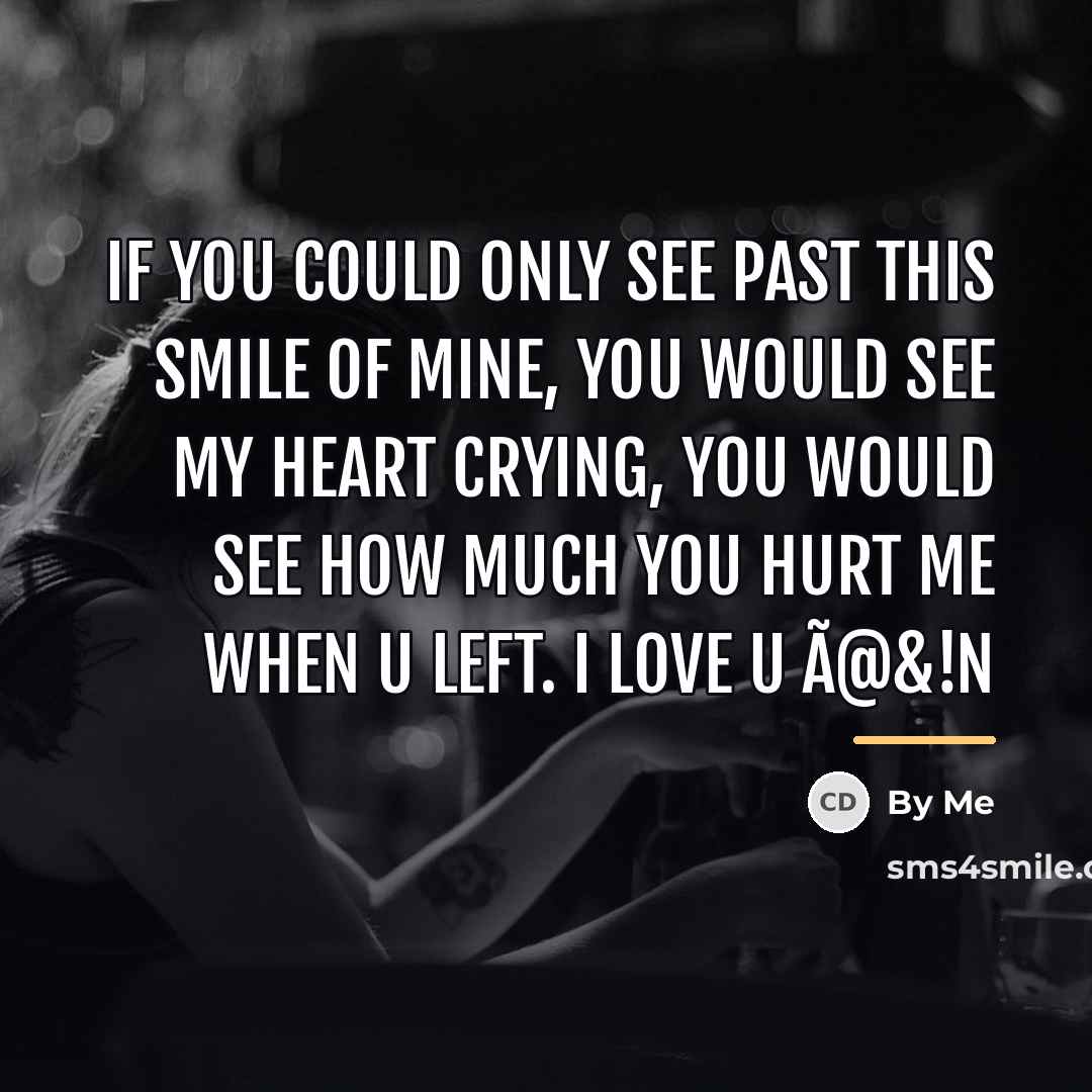 “If you could only see past this smile of mine,…” quote by By Me