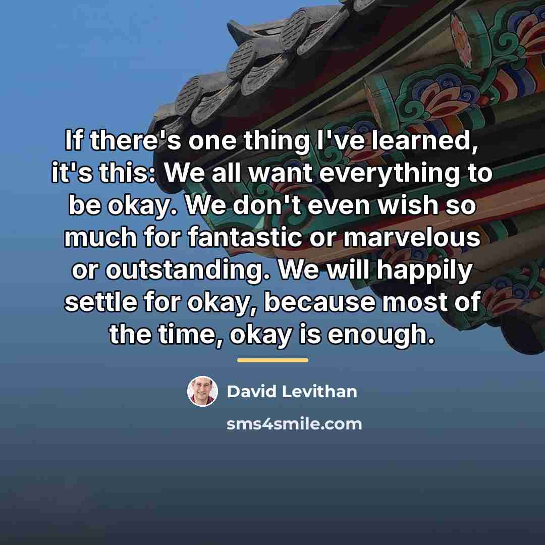 “If there's one thing I've learned, it's this: We all…” quote by David Levithan
