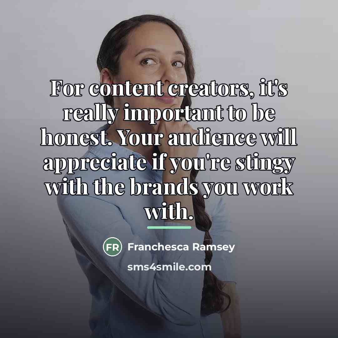 “For content creators, it's really important to be honest. Your…” quote by Franchesca Ramsey