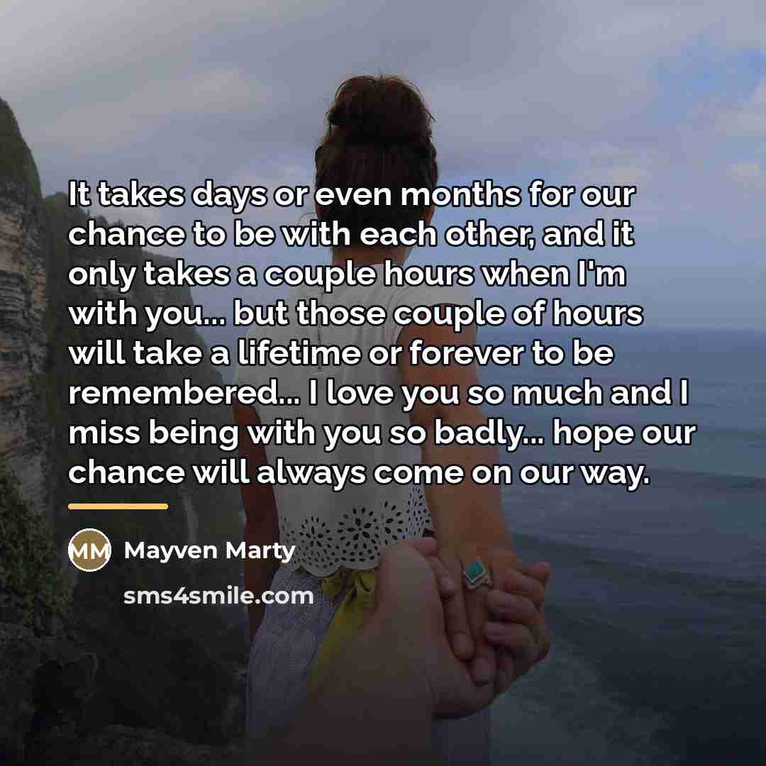 “It takes days or even months for our chance to…” quote by Mayven Marty