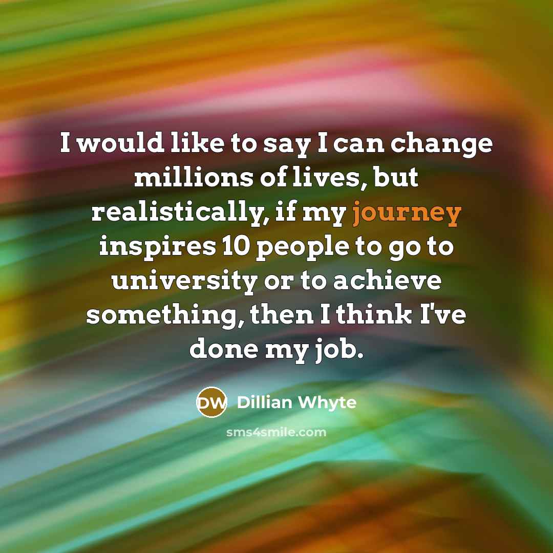 “I would like to say I can change millions of…” quote by Dillian Whyte