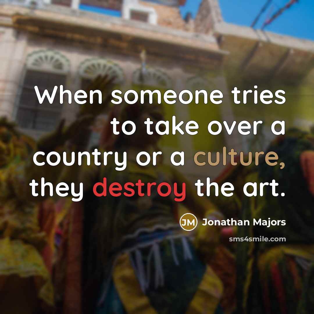 “When someone tries to take over a country or a…” quote by Jonathan Majors