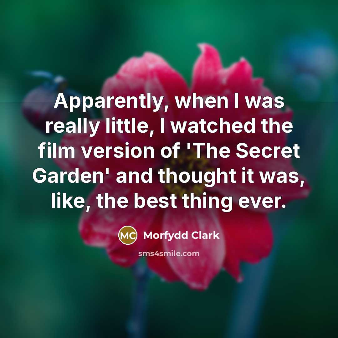 “Apparently, when I was really little, I watched the film…” quote by Morfydd Clark