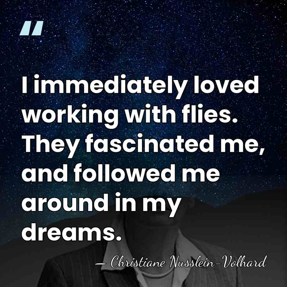I immediately loved working with flies. They fascinated me, and followed me&hellip; - Christiane Nusslein-Volhard