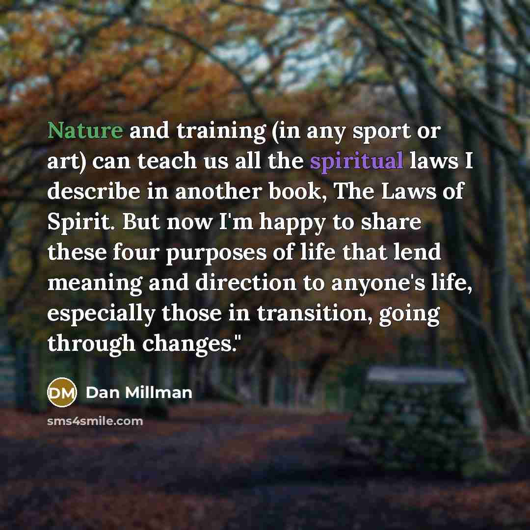“Nature and training (in any sport or art) can teach…” quote by Dan Millman