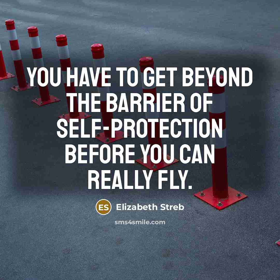 “You have to get beyond the barrier of self-protection before you can really fly.” quote by Elizabeth Streb
