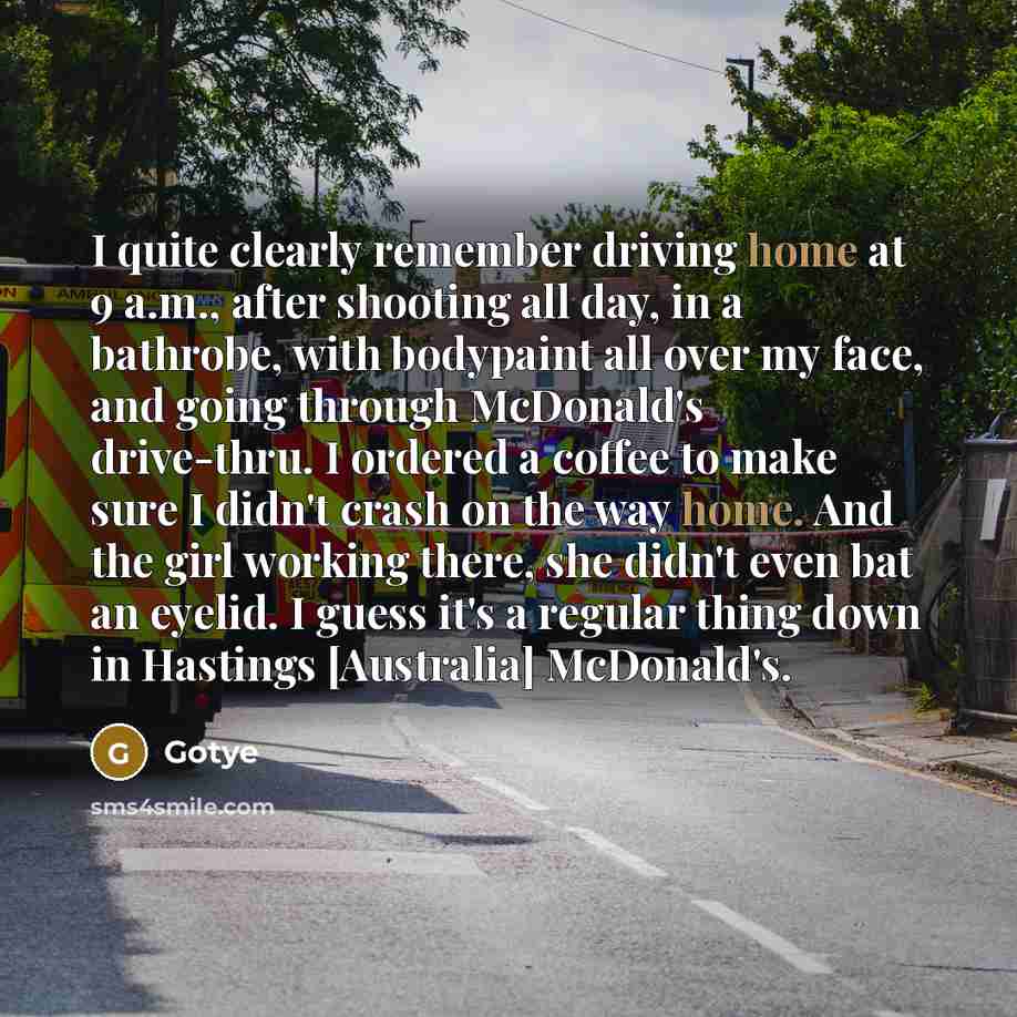 “I quite clearly remember driving home at 9 a.m., after…” quote by Gotye
