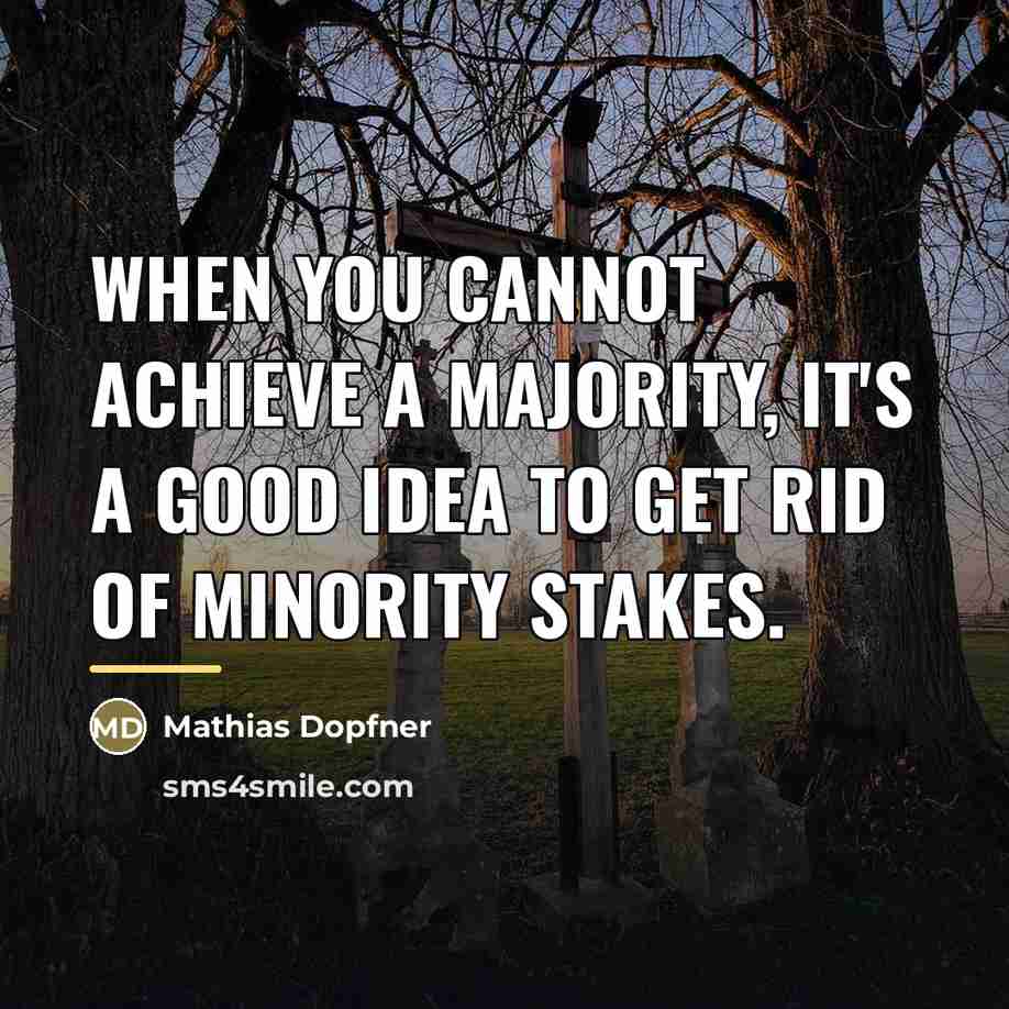 “When you cannot achieve a majority, it's a good idea…” quote by Mathias Dopfner