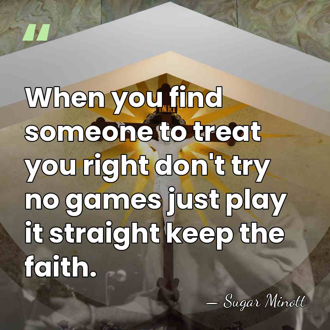 When you find someone to treat you right don't try no games&hellip; - Sugar Minott