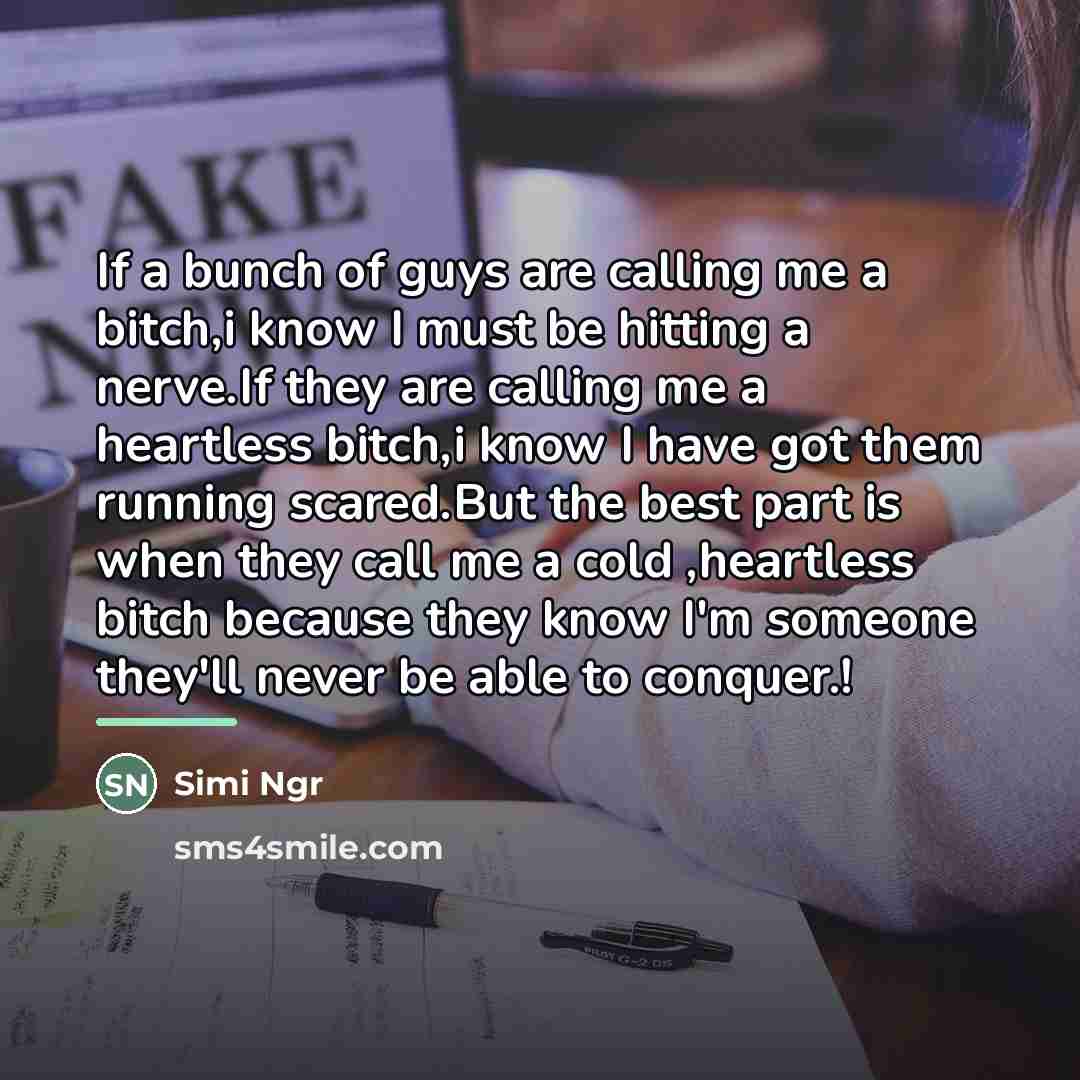 “If a bunch of guys are calling me a bitch,i…” quote by Simi Ngr