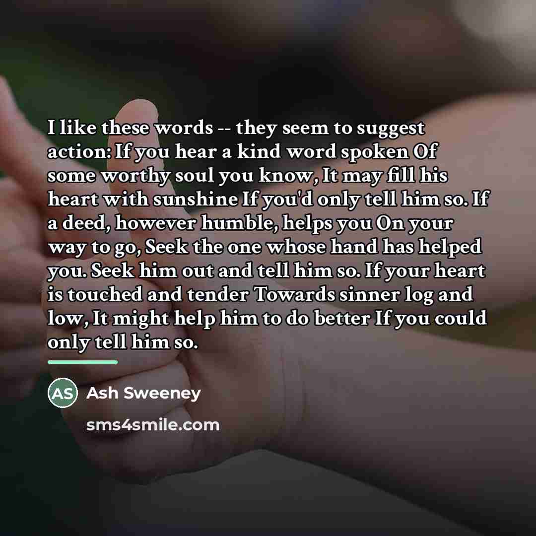 “I like these words -- they seem to suggest action:…” quote by Ash Sweeney