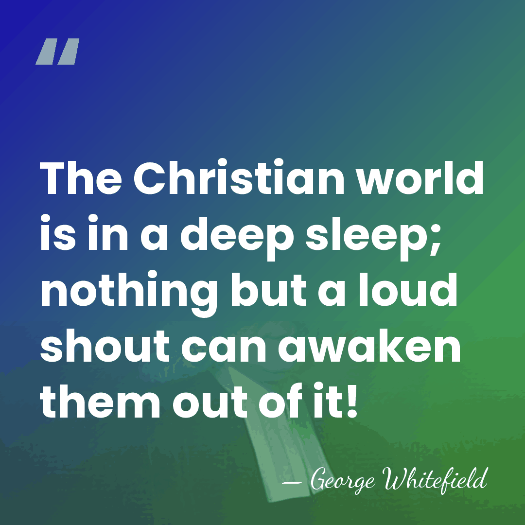 The Christian world is in a deep sleep; nothing but a loud&hellip; - George Whitefield