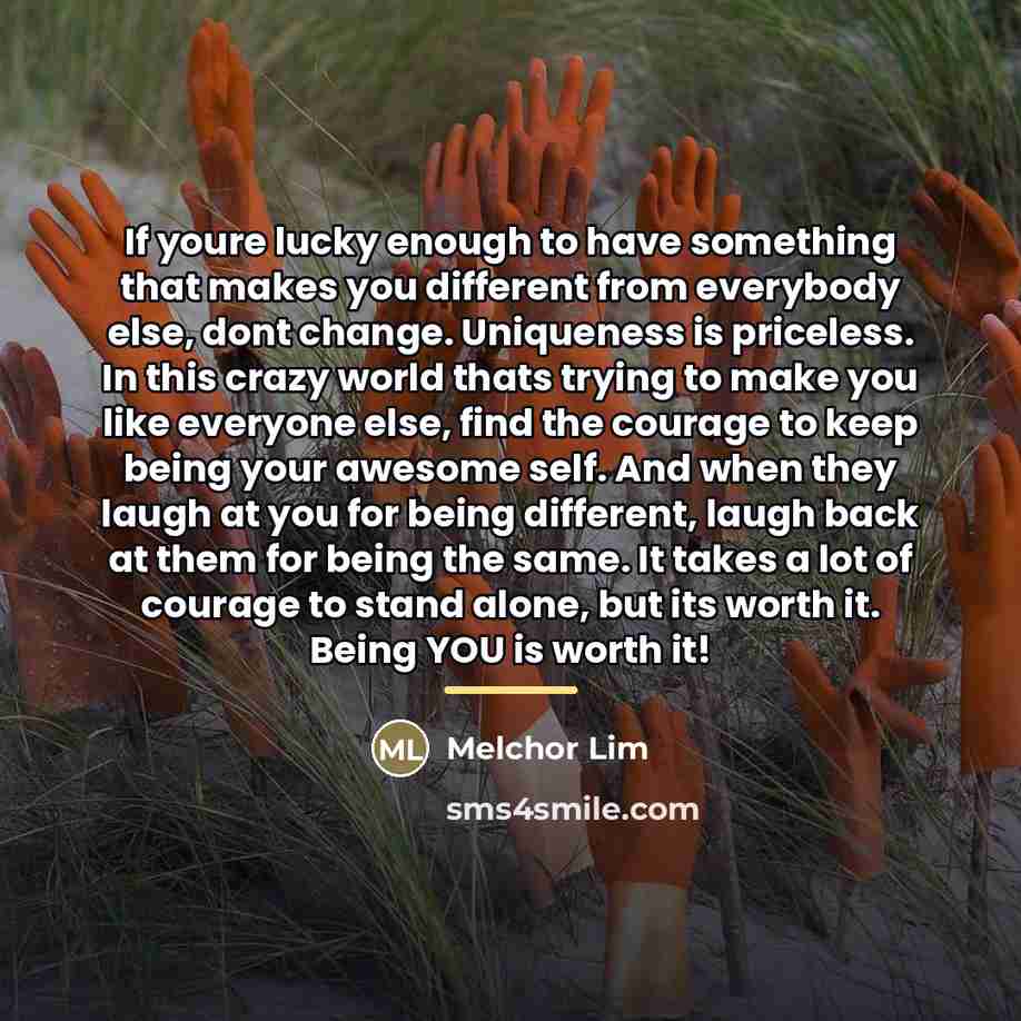 “If youre lucky enough to have something that makes you…” quote by Melchor Lim