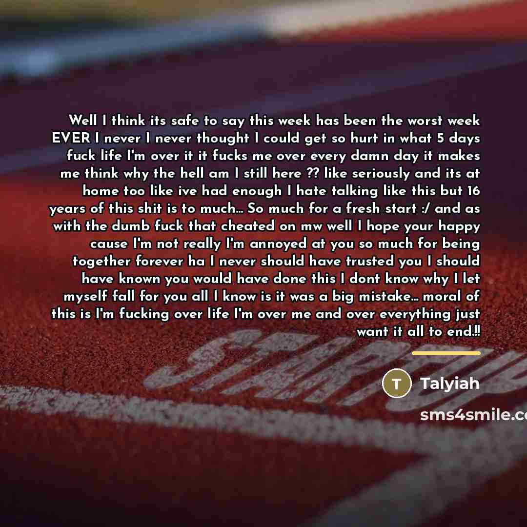 “Well I think its safe to say this week has…” quote by Talyiah