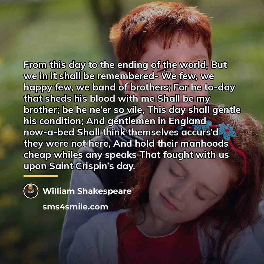 “From this day to the ending of the world, But…” quote by William Shakespeare