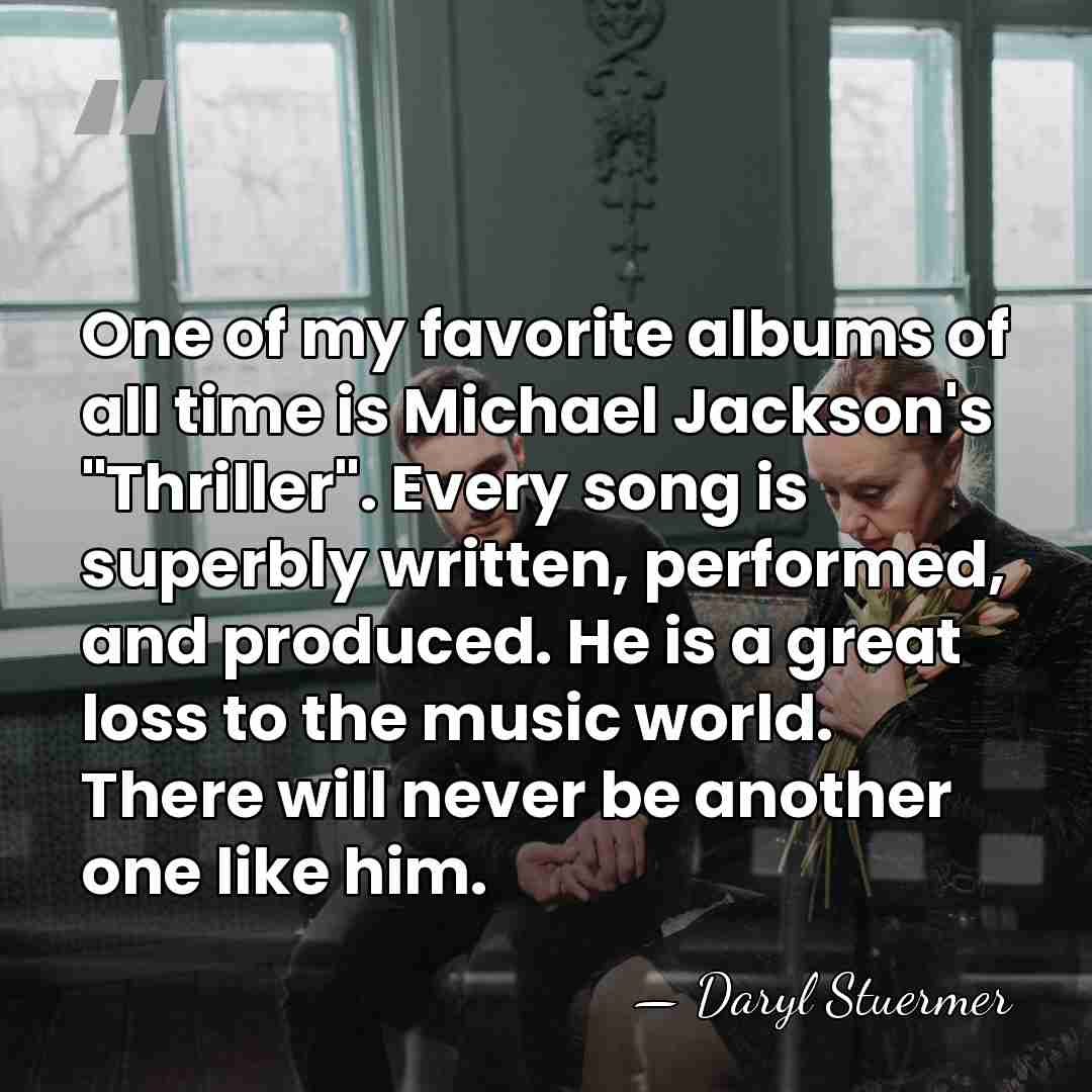 One of my favorite albums of all time is Michael Jackson's "Thriller".&hellip; - Daryl Stuermer