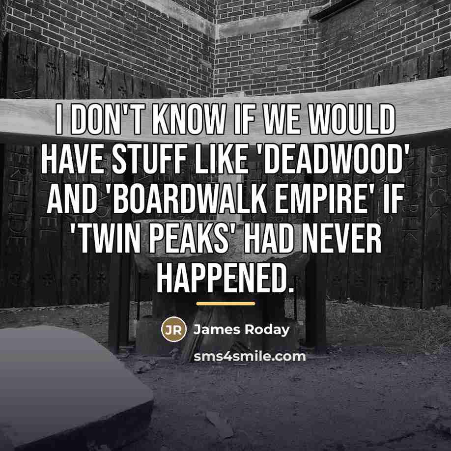 “I don't know if we would have stuff like 'Deadwood'…” quote by James Roday