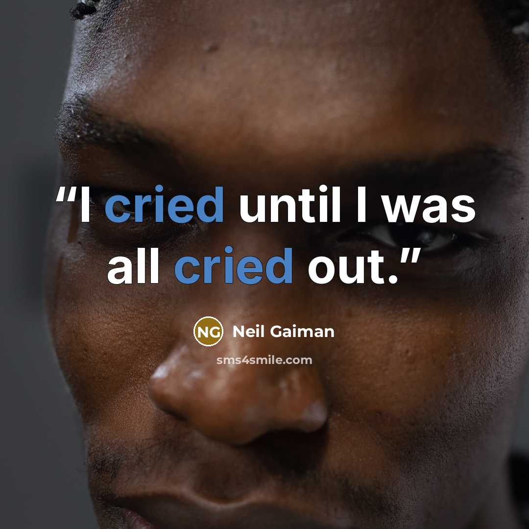 “I cried until I was all cried out.” quote by Neil Gaiman