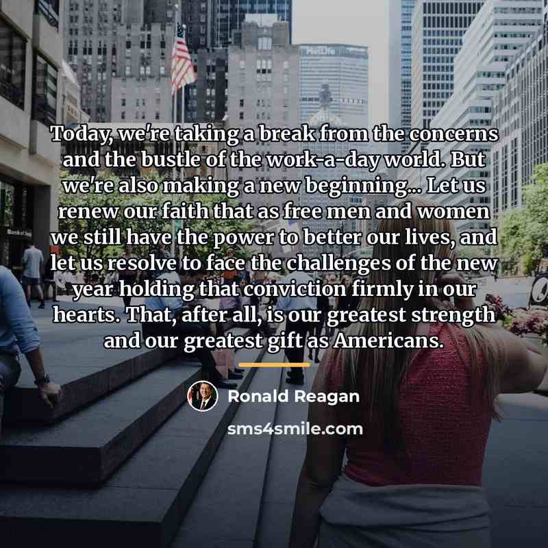 “Today, we're taking a break from the concerns and the…” quote by Ronald Reagan