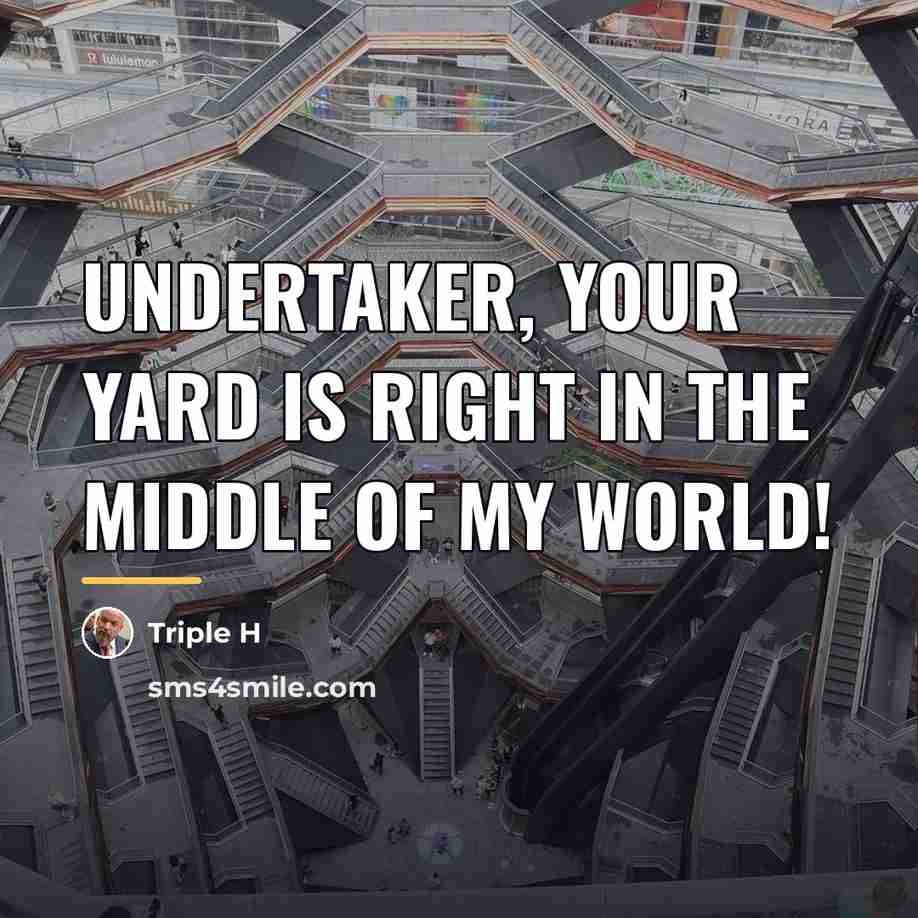 “Undertaker, your yard is right in the middle of my…” quote by Triple H