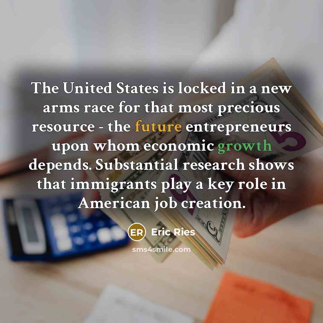 “The United States is locked in a new arms race…” quote by Eric Ries