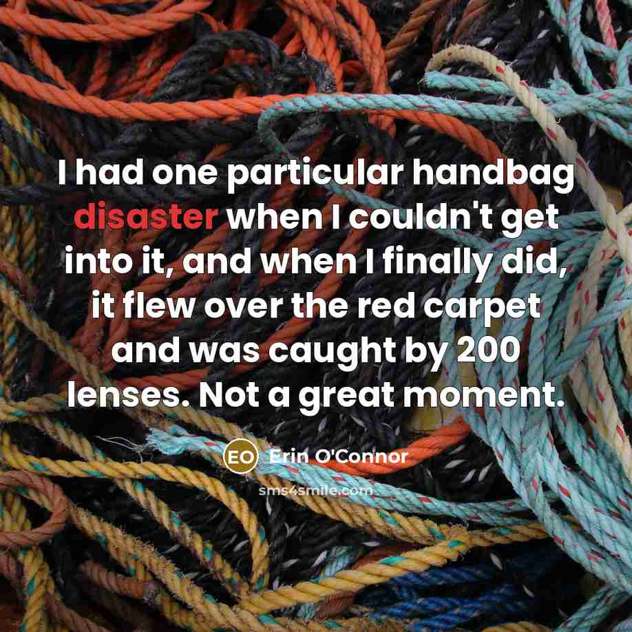 “I had one particular handbag disaster when I couldn't get…” quote by Erin O'Connor