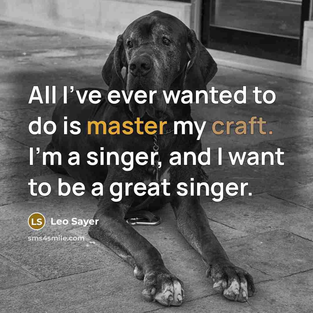 “All I've ever wanted to do is master my craft.…” quote by Leo Sayer
