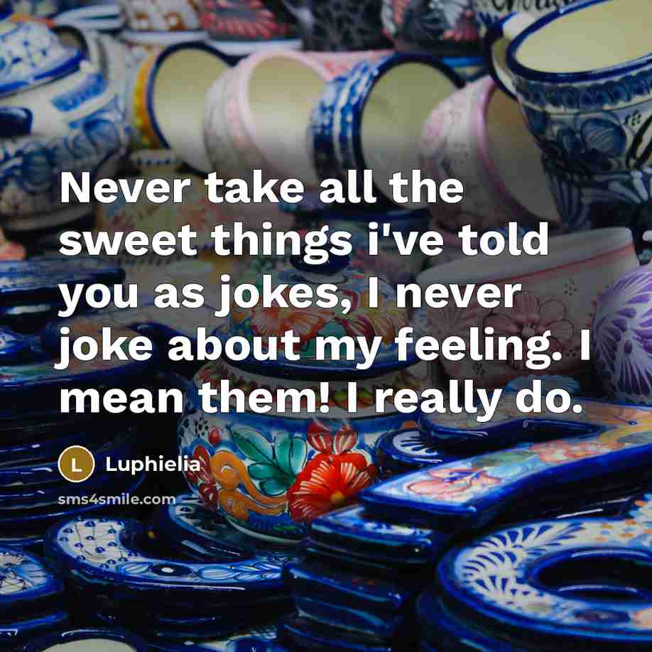 “Never take all the sweet things i've told you as…” quote by Luphielia