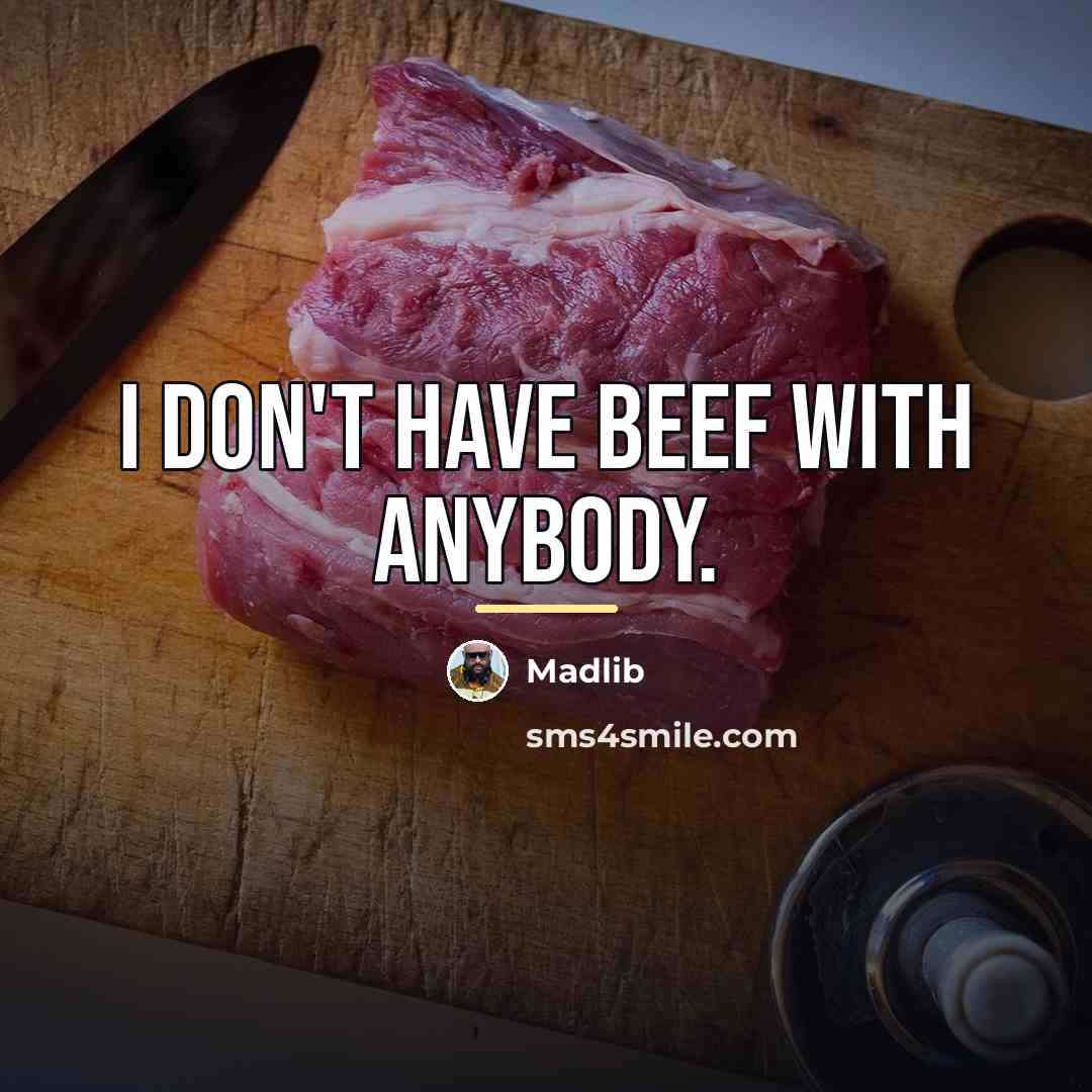 “I don't have beef with anybody.…” quote by Madlib