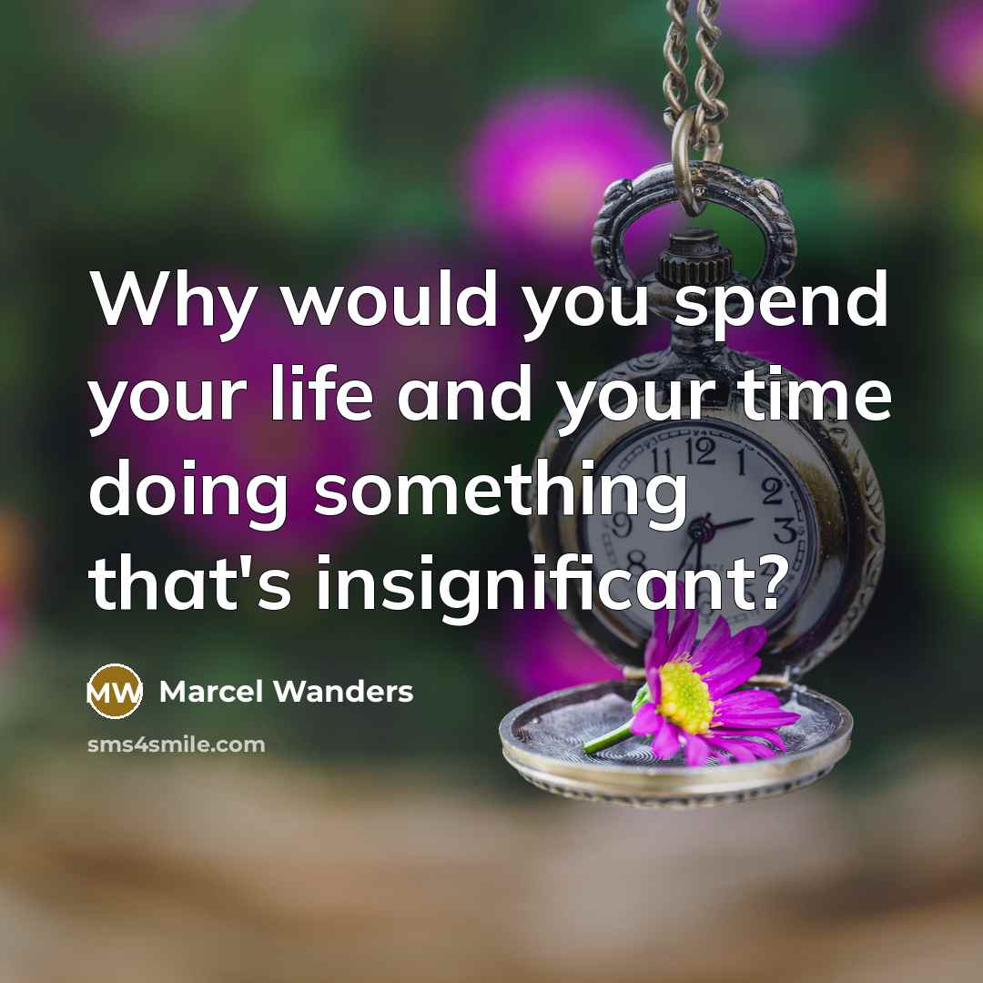 “Why would you spend your life and your time doing…” quote by Marcel Wanders
