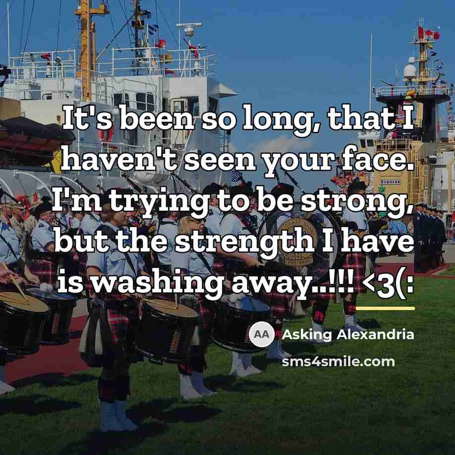 “It's been so long, that I haven't seen your face.…” quote by Asking Alexandria