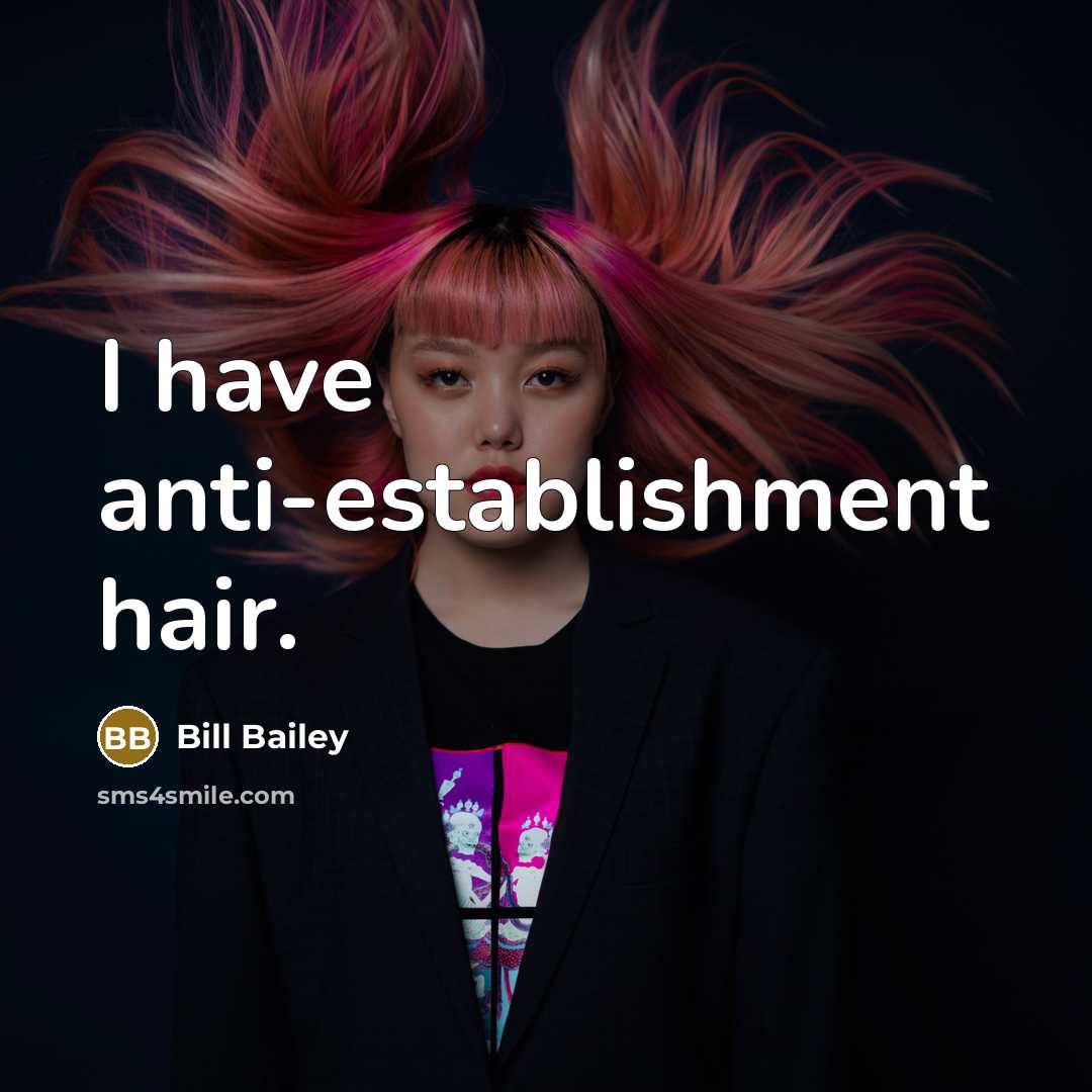 “I have anti-establishment hair.” quote by Bill Bailey