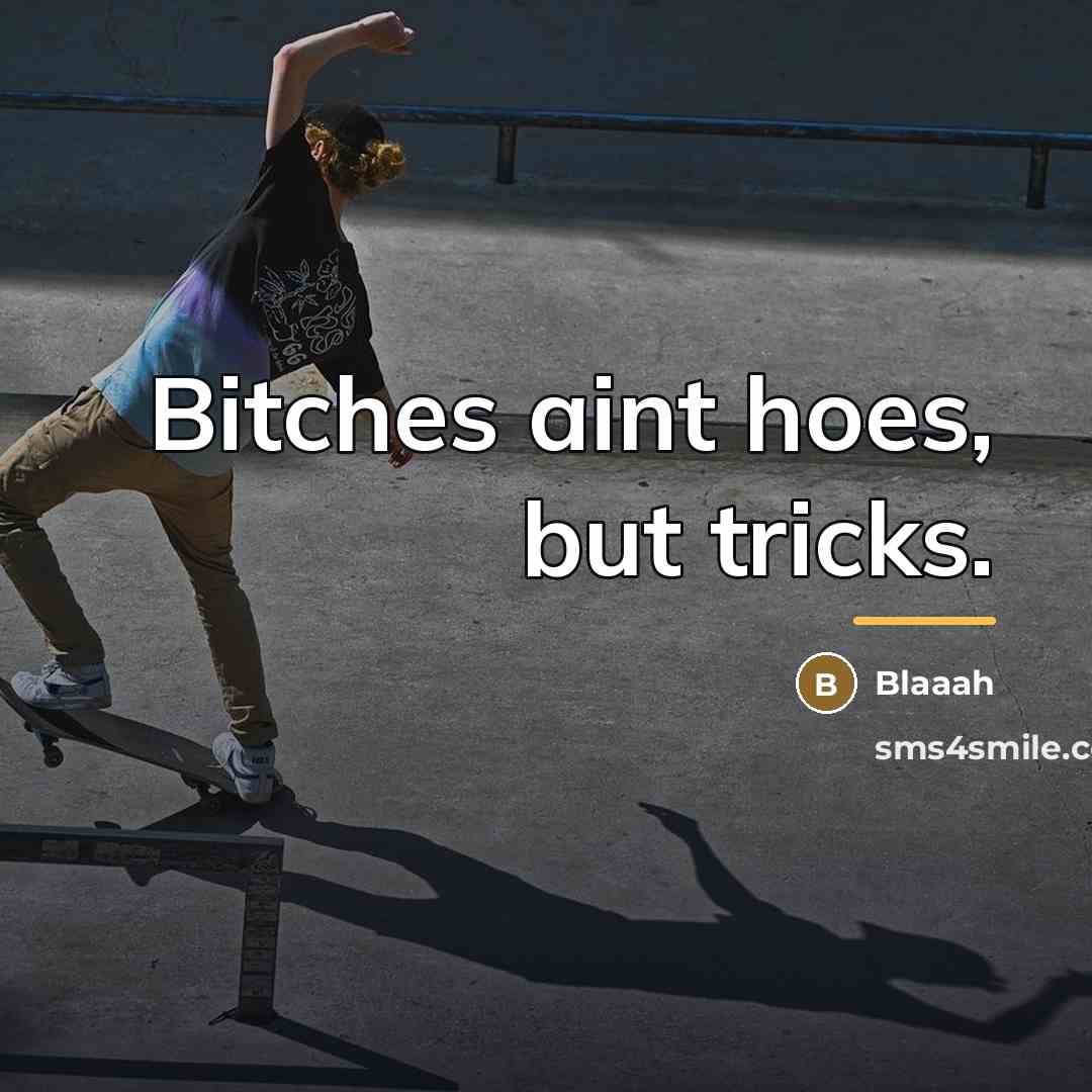 “Bitches aint hoes, but tricks.…” quote by Blaaah