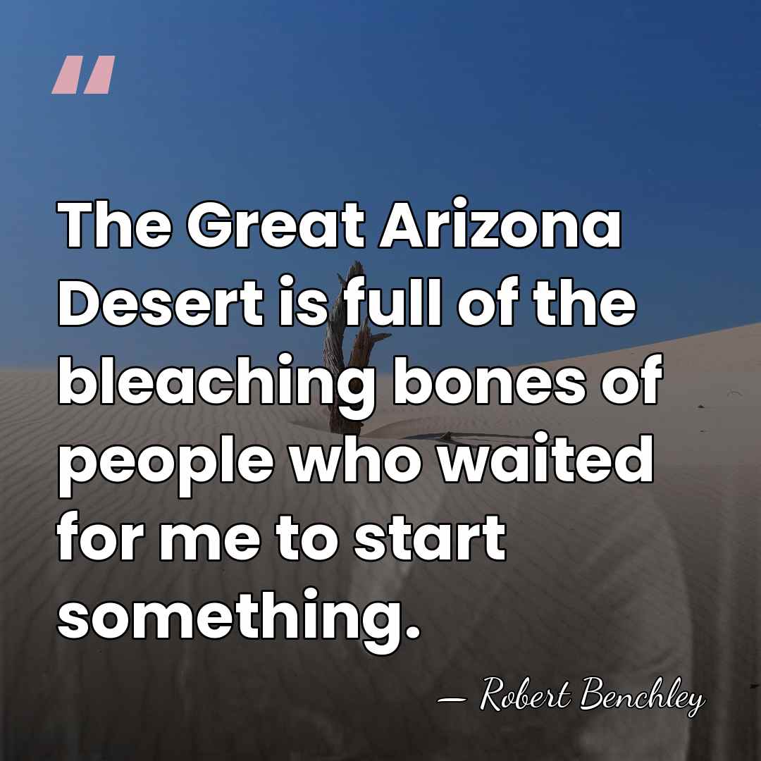 The Great Arizona Desert is full of the bleaching bones of people&hellip; - Robert Benchley